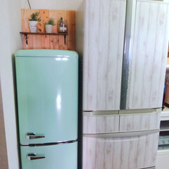 レトロ冷凍冷蔵庫 130L PRR-142D | アイリスオーヤマ(冷蔵庫)を使ったクチコミ「第2の冷蔵庫
ようやく届きましたぁ🥰

…」(2枚目)