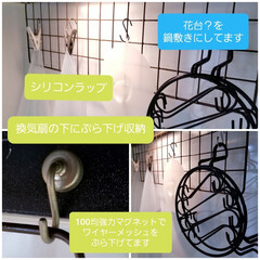 換気扇下/キッチン/DIY/お片付け/生活/ぶら下げ収納/... 皆さん、シリコンラップの
収納ってどうし…