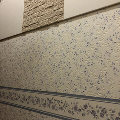エコカラットタイル/トイレ/壁紙/おうち/DIY 2階トイレの壁紙

ブルーの小花柄で可愛…(1枚目)