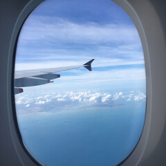 青空/シンガポール/旅行/春休みの旅行/家族旅行/飛行機からの景色/... 春休みに行った、シンガポール旅行の思い出…(1枚目)