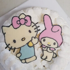 誕生日/ケーキ/かわいい 誕生日にいただいた手作りケーキ♪*ﾟ

…(1枚目)