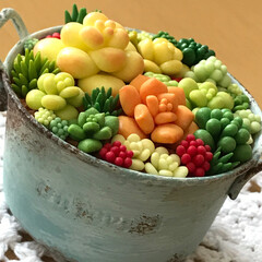 樹脂粘土/多肉植物/グリーン/雑貨/100均/セリア/... セリアの器に少しだけ手を加え
樹脂粘土の…(1枚目)