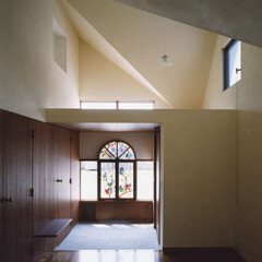 屋根/茨城/ナチュラル/モダン/ビンテージ/階段/... 外形を反映した内部では、どの部屋も異なる…(1枚目)