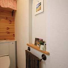調湿機能/消臭効果/スタッコウォール/工務店/注文建築/注文住宅/... トイレにかわいい塗り壁のRニッチ。
イン…
