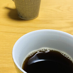 ホットコーヒー 今日は肌寒い💦💦
久しぶりに朝からホット…(1枚目)