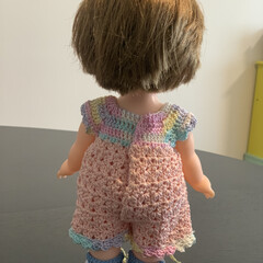 レミンちゃん/Creema/ハンドメイド レミンちゃんのお洋服編みました。
ロンパ…(3枚目)