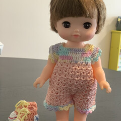 レミンちゃん/Creema/ハンドメイド レミンちゃんのお洋服編みました。
ロンパ…(1枚目)