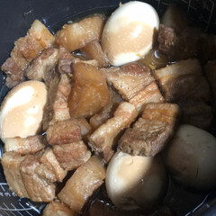 豚バラの角煮/炊飯器調理 古い炊飯器で、豚バラの角煮作ってみました…(1枚目)