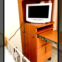 自前/入院中/テレビ周り 入院中の病室のTVは自前です
こんばんは…(1枚目)
