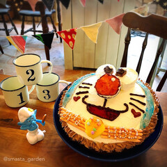 お誕生日会/ドラえもん/手作りケーキ/キャラクターケーキ/バースデーケーキ/大家族/... 先日は我が家の4番め お姫ちゃん
7歳の…(1枚目)