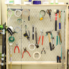 DIY/お片付け/簡単/オシャレ ラスティを使って工作部屋に工具を簡単に取…(1枚目)