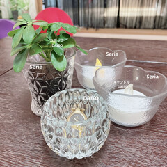 観葉植物/机/リビング/ダイソー/セリア/雑貨/... 休日の癒し❀.(*´▽`*)❀.
カポ…