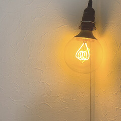 照明器具/オシャレ/ルームライト/IKEA/DIY/照明 IKEA で購入した電球を使って作ったル…(2枚目)
