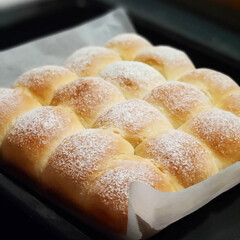 ちぎりパンサンド/ちぎりパン/ホームベーカリー/パン作りました/手作り/ぱん/... 久しぶりにミルクちぎりパンを焼きました(…(1枚目)