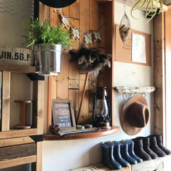 ラブリコ/流木/ニッチ/パレット/DIY/雑貨/... 今日はいいお天気ですね。
我が家の玄関は…