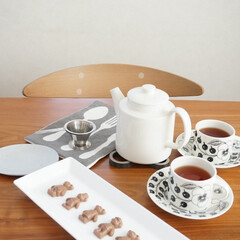 わたしのごはん/お茶時間/イッタラ/アラビア/北欧食器 チョコと紅茶でお茶時間♪器は、イッタラや…(1枚目)