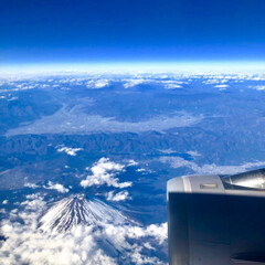 富士山上から/飛行機/富士山 
あんこさんの富士山の写真📸を見て思い出…(2枚目)