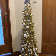 ニトリ/クリスマス/クリスマスツリー 昨日、ニトリでゴールドのクリスマスツリー…(1枚目)