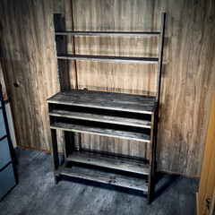 ビンテージ/vintage/ビンテージワックス/収納棚/棚作り/ニッペホーム/... 1×4材と1×6材で棚作り🛠
ビンテージ…
