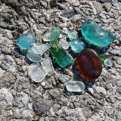 海が好き/シーグラス/おでかけ/風景 最近見つけたシーグラス達
透明のポコポコ…(3枚目)