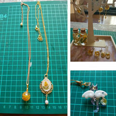 ミモザアクセサリー/レジンアクセサリー/キャンドゥ/ダイソー/ハンドメイド/最近買った100均グッズ こんにちは〜チマチマとミモザのレジンアク…
