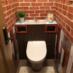 ダイソー/トイレ/DIY 風水的にトイレは重要！
オレンジ系の色が…(4枚目)