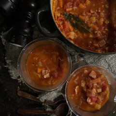 美味しいスープ/風邪気味/具沢山スープ/ミネストローネ 寒い日は熱々具沢山のミネストローネを…。…(1枚目)