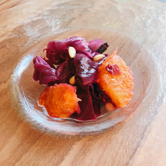 オレンジ/サラダレシピ/サラダ/ラペ/かんたんレシピ/簡単レシピ/... 紫キャベツとオレンジのラペを作りました^…(2枚目)