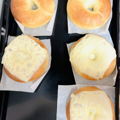 ベーグル/自家製天然酵母パン/手作りパン good morning🥖🥯🥐

チーズ…(5枚目)