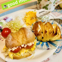 めくれるデニッシュ/卵サンド/自家製パン🥐/グルメ/朝食/手作りパン ☕️ good morning 🥐

ま…(1枚目)