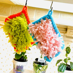 キッチン用品/エコたわし/鍵編み/アクリル毛糸/ハンドメイド エコモップを作ったら
編み物に火がつき🔥…