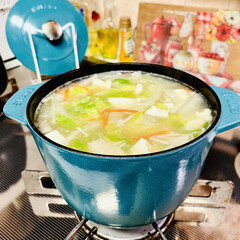 豆腐/えのき/白菜/野菜あんかけはスープ ストウブ鍋で
白菜とえのきと豆腐の
あん…(3枚目)