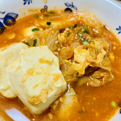 海鮮/チゲ/タラ/アサリ/豆腐/夕食/... 今夜は、海鮮チゲスンドゥブ

体調悪くて…(5枚目)