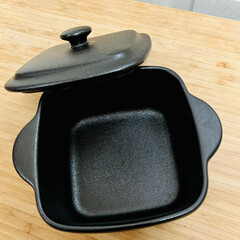 パール金属 オーブンウェアブラック L−1914スモールキャセロール正方形 ブラック 正方形(その他鍋、グリル)を使ったクチコミ「パール金属の
ミニキャセロール正方形

…」(4枚目)