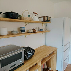 DIY/インテリア/住まい/キッチン/キッチン雑貨 自宅のキッチンです。
カウンターと背面の…(1枚目)