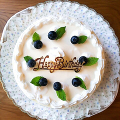 誕生日ケーキ/レアチーズ/バースデーケーキ/手作りケーキ 今日は義母のバースデー🎂
昨夜から仕込ん…(2枚目)