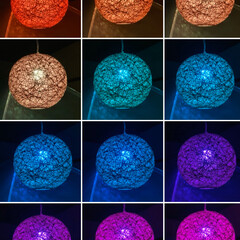 おすすめアイテム/フォロー大歓迎/我が家の照明 12種類のカラーを楽しめる
電球を入れて…(1枚目)
