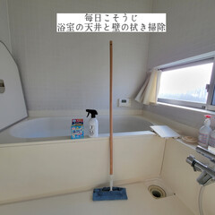 こそうじ/毎日こそうじ/浴室の天井と壁の拭き掃除/拭き掃除/お風呂掃除/お風呂カビーヌ/... こんばんは🌃
.
.
今日のこそうじは、…