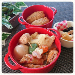 弁当/おうちごはん/いなり寿司/おでん/お弁当/作りおき/... 作り置きを詰めただけ!
5分でお弁当😋🍴…