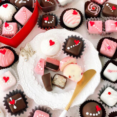 truffe/Valentine/chocolate/sweets/Cafe/手作りデザート/... 💝ハートなボンボンショコラたち

𓍯ミル…(2枚目)