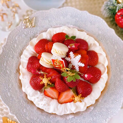 Christmas/STRAWBERRY/Cafe/cake/sweets/イチゴ/... 大粒のいちごでいちごタルトを作りました🍓…(2枚目)