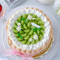 happybirthday/cake/sweets/デコレーションケーキ/お誕生日ケーキ/バースデーケーキ/... 🎂シャルロットケーキ

お友達の娘ちゃん…(2枚目)