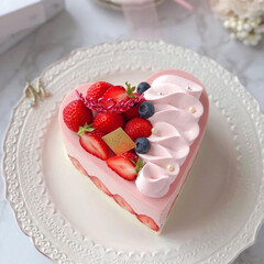 バースデーケーキ/happybirthday/cake/Cafe/STRAWBERRY/sweets/... 🍓苺のムースケーキ

バレンタインも近い…(2枚目)