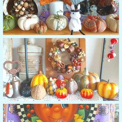 手作り/かぼちゃ/ハロウィン/ハンドメイド/雑貨 パンプキン増殖中…🎃🎃🎃
100均もの…