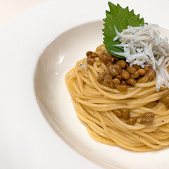お昼ごはん/lunch/イタリアン/手作り/pasta/令和の一枚/... lunchﾟ･*:.｡❁

納豆とシラス…(1枚目)