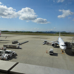 展望デッキ/広島空港/空港/飛行機/駐機場 晴れって良いなあ…。
広島空港展望デッキ…(1枚目)