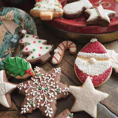 クリスマス/アイシングクッキー/我が家のクリスマス クリスマスまでのワクワクする時間
クッキ…(1枚目)