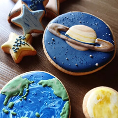 誕生日/手作りおやつ/手作りクッキー/アイシングクッキー/ハンドメイド 理科は得意ではなかったけれど
天体は楽し…(2枚目)