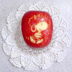 りんご飾り切り/節分/海苔巻き/ランチ/お昼ごはん/お弁当/... 今日の娘弁当💜(4枚目)
