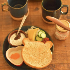 LIMIA手作りし隊/LIMIAごはんクラブ/おうちごはん/おうちカフェ/いつものごはん/ワンプレート/... 少し前に、朝ごはん用の
食パンを2種、焼…(1枚目)